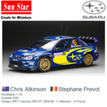 Modelauto 1:18 | Sunstar 5581 | Subaru WRT Impreza WRC07 2008 #6 - C.Atkinson - S.Prevot Modelauto 1:18 | Sunstar 5581 | Subaru WRT Impreza WRC07 2008 #6 - C.Atkinson - S.Prevot