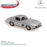 Modelauto 1:43 | Minichamps 940039000 | Mercedes Benz 300 SL W198 I Zilver 1955 Modelauto 1:43 | Minichamps 940039000 | Mercedes Benz 300 SL W198 I Zilver 1955