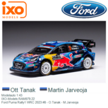 Modelauto 1:43 | IXO-Models RAM879.22 | Ford Puma Rally1 WRC 2023 #8 - O.Tanak - M.Jarveoja Modelauto 1:43 | IXO-Models RAM879.22 | Ford Puma Rally1 WRC 2023 #8 - O.Tanak - M.Jarveoja