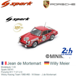 Modelauto 1:43 | Spark S9741 | Porsche 911 T GT-2.0 | Wicky Racing Team 1968 #60 - W.Meier - J.de Mortemart Modelauto 1:43 | Spark S9741 | Porsche 911 T GT-2.0 | Wicky Racing Team 1968 #60 - W.Meier - J.de Mortemart