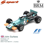 Modelauto 1:43 | Spark S2346 | BRM P139 1969 #14 - J.Surtees Modelauto 1:43 | Spark S2346 | BRM P139 1969 #14 - J.Surtees