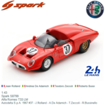 1:43 | Spark S8799 | Alfa Romeo T33 LM | Autodelta S.p.A. 1967 #37 - J.Rolland - A.De Adamich - T.Zeccoli - R.Bussinello 1:43 | Spark S8799 | Alfa Romeo T33 LM | Autodelta S.p.A. 1967 #37 - J.Rolland - A.De Adamich - T.Zeccoli - R.Bussinello