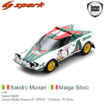 1:43 | Spark S9089 | Lancia Alitalia Stratos HF 1976 #1 - S.Munari - M.Silvio 1:43 | Spark S9089 | Lancia Alitalia Stratos HF 1976 #1 - S.Munari - M.Silvio