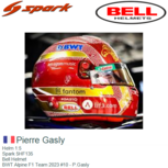 Helm 1:5 | Spark 5HF135 | Bell Helmet | BWT Alpine F1 Team 2023 #10 - P.Gasly Helm 1:5 | Spark 5HF135 | Bell Helmet | BWT Alpine F1 Team 2023 #10 - P.Gasly
