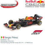 Modelauto 1:43 | Minichamps 410211911 | Red Bull Racing RB16B Honda 2021 #11 - S.Pérez Modelauto 1:43 | Minichamps 410211911 | Red Bull Racing RB16B Honda 2021 #11 - S.Pérez