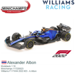 Modelauto 1:18 | Minichamps 117220523 | Williams F1 FW44 2022 #23 - A.Albon Modelauto 1:18 | Minichamps 117220523 | Williams F1 FW44 2022 #23 - A.Albon