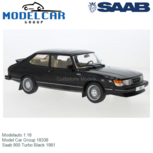 Modelauto 1:18 | Model Car Group 18338 | Saab 900 Turbo Black 1981 Modelauto 1:18 | Model Car Group 18338 | Saab 900 Turbo Black 1981