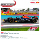 Modelauto 1:18 | Minichamps 110222201 | Red Bull Racing RB18 RBPT 2022 #1 - M.Verstappen Modelauto 1:18 | Minichamps 110222201 | Red Bull Racing RB18 RBPT 2022 #1 - M.Verstappen
