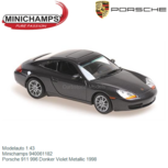 Modelauto 1:43 | Minichamps 940061182 | Porsche 911 996 Donker Violet Metallic 1998 Modelauto 1:43 | Minichamps 940061182 | Porsche 911 996 Donker Violet Metallic 1998