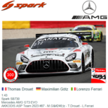 1:43 | Spark SB730 | Mercedes AMG GT3 EVO | AKKODIS ASP Team 2023 #87 - M.Götz - T.Drouet - L.Ferrari 1:43 | Spark SB730 | Mercedes AMG GT3 EVO | AKKODIS ASP Team 2023 #87 - M.Götz - T.Drouet - L.Ferrari