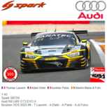 1:43 | Spark SB724 | Audi R8 LMS GT3 EVO II | Boutsen VDS 2023 #9 - T.Laurent - A.Eteki - A.Panis - A.di Folco 1:43 | Spark SB724 | Audi R8 LMS GT3 EVO II | Boutsen VDS 2023 #9 - T.Laurent - A.Eteki - A.Panis - A.di Folco