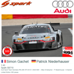 1:43 | Spark SB710 | Audi Sport Team Sainteloc R8 LMS GT3 EVO II 2023 #25 - -.Mies Christiopher - P.Niederhauser - S.Gachet 1:43 | Spark SB710 | Audi Sport Team Sainteloc R8 LMS GT3 EVO II 2023 #25 - -.Mies Christiopher - P.Niederhauser - S.Gachet