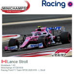 Modelauto 1:43 | Minichamps 417201618 | Racing Point F1 Team RP20 2020 #18 - L.Stroll Modelauto 1:43 | Minichamps 417201618 | Racing Point F1 Team RP20 2020 #18 - L.Stroll