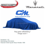 Modelauto 1:87 | Minichamps 870123032 | Maserati Ghibli Spyder Blauw Metallic 1969 Modelauto 1:87 | Minichamps 870123032 | Maserati Ghibli Spyder Blauw Metallic 1969