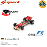 1:43 | Spark S6385 | Lotus 49 C 1970 #3 - J.Rindt 1:43 | Spark S6385 | Lotus 49 C 1970 #3 - J.Rindt
