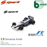 1:43 | Spark S7443 | Brabham BT60B 1992 #8 - G.Amati 1:43 | Spark S7443 | Brabham BT60B 1992 #8 - G.Amati
