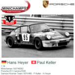 1:18 | Minichamps 155746352 | Porsche 911 Carrera RSR | Samson Kremer Team 1974 #95 - P.Keller - H.Heyer 1:18 | Minichamps 155746352 | Porsche 911 Carrera RSR | Samson Kremer Team 1974 #95 - P.Keller - H.Heyer