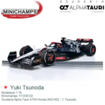 Modelauto 1:18 | Minichamps 117230122 | Scuderia Alpha Tauri AT04 Honda 2023 #22 - Y.Tsunoda Modelauto 1:18 | Minichamps 117230122 | Scuderia Alpha Tauri AT04 Honda 2023 #22 - Y.Tsunoda