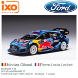 Modelauto 1:43 | IXO-Models RAM880.22 | Ford Puma Rally1 WRC 2023 #7 - N.Gilsoul - P.Loubet Modelauto 1:43 | IXO-Models RAM880.22 | Ford Puma Rally1 WRC 2023 #7 - N.Gilsoul - P.Loubet