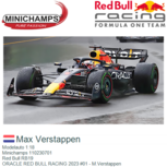 Modelauto 1:18 | Minichamps 110230701 | Red Bull RB19 | ORACLE RED BULL RACING 2023 #01 - M.Verstappen Modelauto 1:18 | Minichamps 110230701 | Red Bull RB19 | ORACLE RED BULL RACING 2023 #01 - M.Verstappen