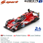Modelauto 1:43 | Spark S8749 | Oreca 07 Gibson | Team WRT 2023 #41 - R.Andrade - L.Delétraz - R.Kubica Modelauto 1:43 | Spark S8749 | Oreca 07 Gibson | Team WRT 2023 #41 - R.Andrade - L.Delétraz - R.Kubica