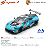 Modelauto 1:43 | Spark S8758 | Porsche 911 RSR | Proton Competition 2023 #16 - J.Heylen - Z.Robichon - R.Hardwick Modelauto 1:43 | Spark S8758 | Porsche 911 RSR | Proton Competition 2023 #16 - J.Heylen - Z.Robichon - R.Hardwick