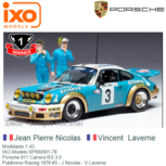 Modelauto 1:43 | IXO-Models SPRM001-78 | Porsche 911 Carrera RS 3.0 | Publimmo Racing 1978 #3 - J.Nicolas - V.Laverne Modelauto 1:43 | IXO-Models SPRM001-78 | Porsche 911 Carrera RS 3.0 | Publimmo Racing 1978 #3 - J.Nicolas - V.Laverne