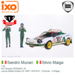 1:43 | IXO-Models SPRM001-76 | Lancia Alitalia Stratos HF WRC 1976 #10 - S.Munari - S.Maiga 1:43 | IXO-Models SPRM001-76 | Lancia Alitalia Stratos HF WRC 1976 #10 - S.Munari - S.Maiga
