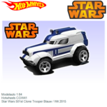Modelauto 1:64 | Hotwheels CGW41 | Star Wars 501st Clone Trooper Blauw / Wit 2015 Modelauto 1:64 | Hotwheels CGW41 | Star Wars 501st Clone Trooper Blauw / Wit 2015