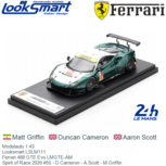 Modelauto 1:43 | Looksmart LSLM111 | Ferrari 488 GTE Evo LMGTE-AM | Spirit of Race 2020 #55 - D.Cameron - A.Scott - M.Griffin Modelauto 1:43 | Looksmart LSLM111 | Ferrari 488 GTE Evo LMGTE-AM | Spirit of Race 2020 #55 - D.Cameron - A.Scott - M.Griffin