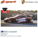Modelauto 1:43 | Spark S6322 | Porsche 911 GT3 R 2022 #4 - M.Campbell Modelauto 1:43 | Spark S6322 | Porsche 911 GT3 R 2022 #4 - M.Campbell