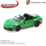 Modelauto 1:43 | Minichamps 410061062 | Porsche 911 992 Targa 4 GTS Groen 2022 Modelauto 1:43 | Minichamps 410061062 | Porsche 911 992 Targa 4 GTS Groen 2022