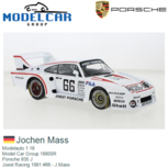 Modelauto 1:18 | Model Car Group 18805R | Porsche 935 J | Joest Racing 1981 #66 - J.Mass Modelauto 1:18 | Model Car Group 18805R | Porsche 935 J | Joest Racing 1981 #66 - J.Mass