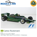 1:18 | Model Car Group MCG18621F | John Player Team Lotus 79 Ford 1979 #2 - C.Reutemann 1:18 | Model Car Group MCG18621F | John Player Team Lotus 79 Ford 1979 #2 - C.Reutemann