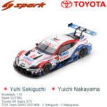 Modelauto 1:43 | Spark SGT063 | Toyota GR Supra GT3 | TGR Team SARD 2023 #39 - Y.Sekiguchi - Y.Nakayama Modelauto 1:43 | Spark SGT063 | Toyota GR Supra GT3 | TGR Team SARD 2023 #39 - Y.Sekiguchi - Y.Nakayama