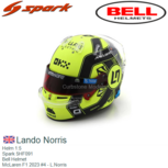 Helm 1:5 | Spark 5HF091 | Bell Helmet | McLaren F1 2023 #4 - L.Norris Helm 1:5 | Spark 5HF091 | Bell Helmet | McLaren F1 2023 #4 - L.Norris