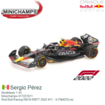 Modelauto 1:43 | Minichamps 417221911 | Red Bull Racing RB18 RBPT 2022 #11 - S.Pérez Modelauto 1:43 | Minichamps 417221911 | Red Bull Racing RB18 RBPT 2022 #11 - S.Pérez
