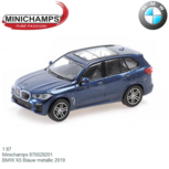 1:87 | Minichamps 870029201 | BMW X5 Blauw metallic 2019 1:87 | Minichamps 870029201 | BMW X5 Blauw metallic 2019