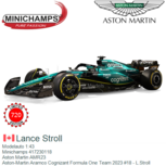 Modelauto 1:43 | Minichamps 417230118 | Aston Martin AMR23 | Aston-Martin Aramco Cognizant Formula One Team 2023 #18 - L.Stroll Modelauto 1:43 | Minichamps 417230118 | Aston Martin AMR23 | Aston-Martin Aramco Cognizant Formula One Team 2023 #18 - L.Stroll