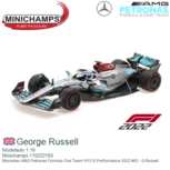 Modelauto 1:18 | Minichamps 110222163 | Mercedes AMG Petronas Formula One Team W13 E-Performance 2022 #63 - G.Russell Modelauto 1:18 | Minichamps 110222163 | Mercedes AMG Petronas Formula One Team W13 E-Performance 2022 #63 - G.Russell