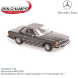 Modelauto 1:43 | Minichamps 940033451 | Mercedes Benz 350 SL Carbrio Hardtop R107 Grijs Metallic 1974 Modelauto 1:43 | Minichamps 940033451 | Mercedes Benz 350 SL Carbrio Hardtop R107 Grijs Metallic 1974