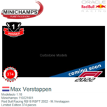 Modelauto 1:18 | Minichamps 110221601 | Red Bull Racing RB18 RBPT 2022 - M.Verstappen Modelauto 1:18 | Minichamps 110221601 | Red Bull Racing RB18 RBPT 2022 - M.Verstappen