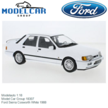 Modelauto 1:18 | Model Car Group 18307 | Ford Sierra Cosworth White 1988 Modelauto 1:18 | Model Car Group 18307 | Ford Sierra Cosworth White 1988