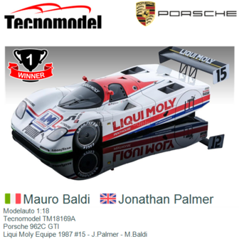 Modelauto 1:18 | Tecnomodel TM18169A | Porsche 962C GTI | Liqui Moly ...